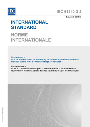 IEC 61340 2 3 Cover Page